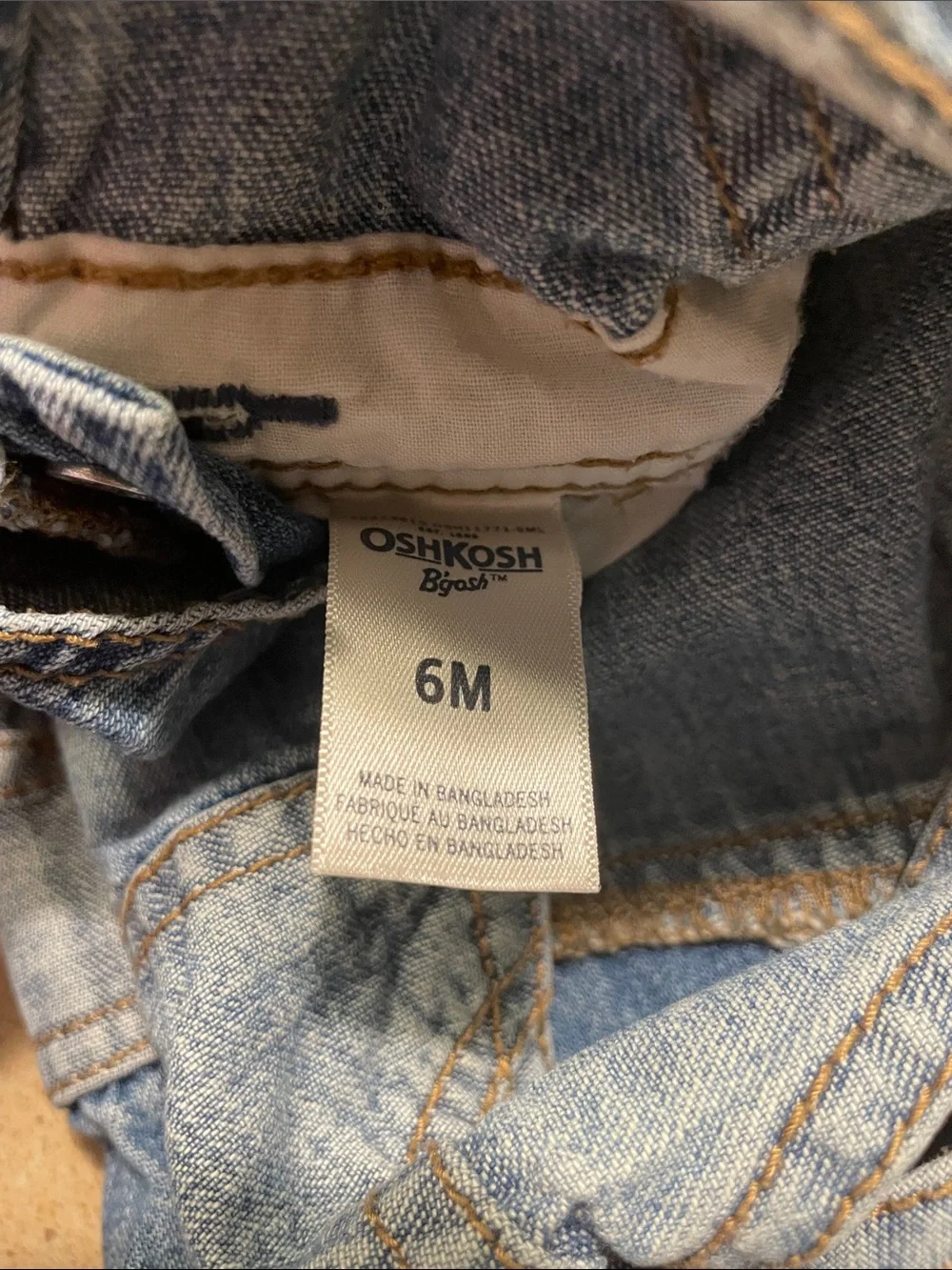 OshKosh B'gosh Distressed Light Blue Denim Overalls for Kids